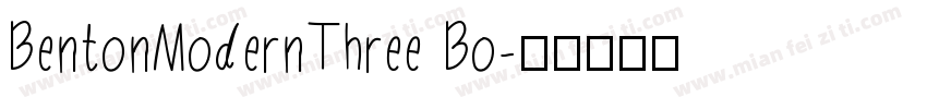 BentonModernThree Bo字体转换